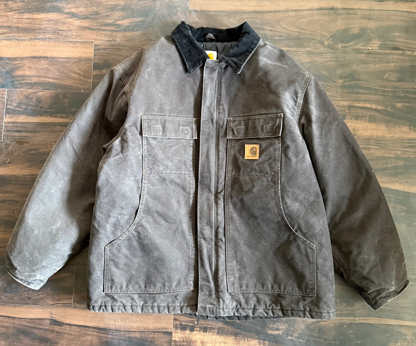 Vintage Carhartt Big Pocket Black Chore Coat Jacket- XL