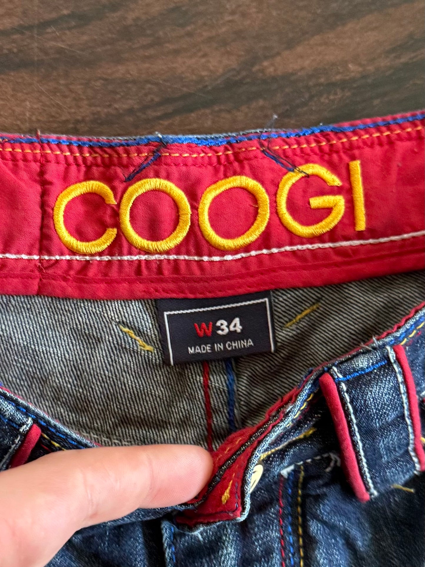 Vintage Y2K Coogi Compass Embroidered Denim Jean Shorts- 34