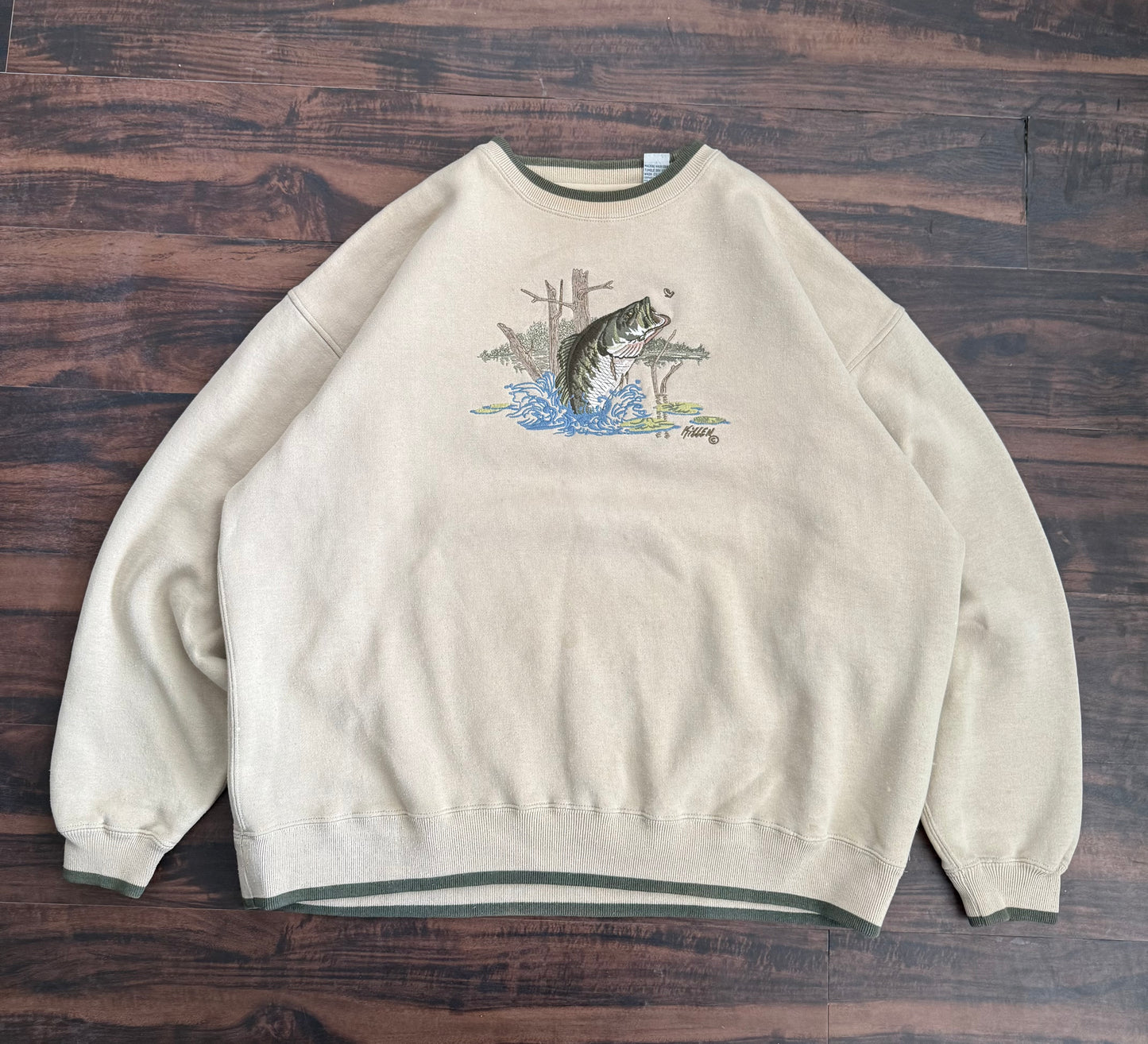 Vintage Large Mouth Bass Outdoors Crewneck Sweatshirt- XXL