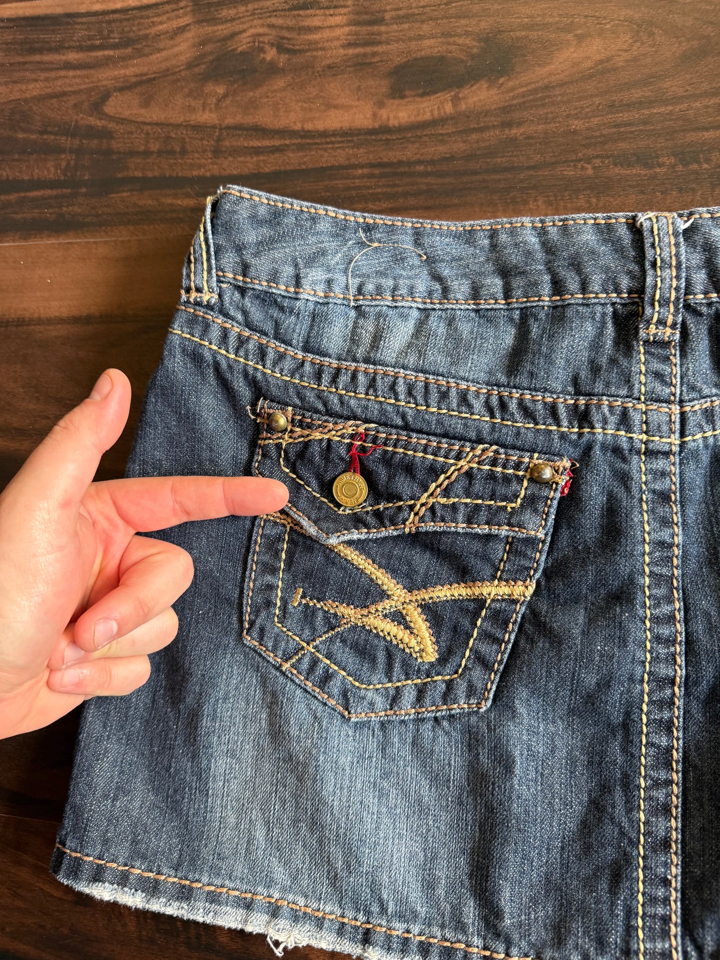Vintage Y2K Amethyst Denim Skirt- 34