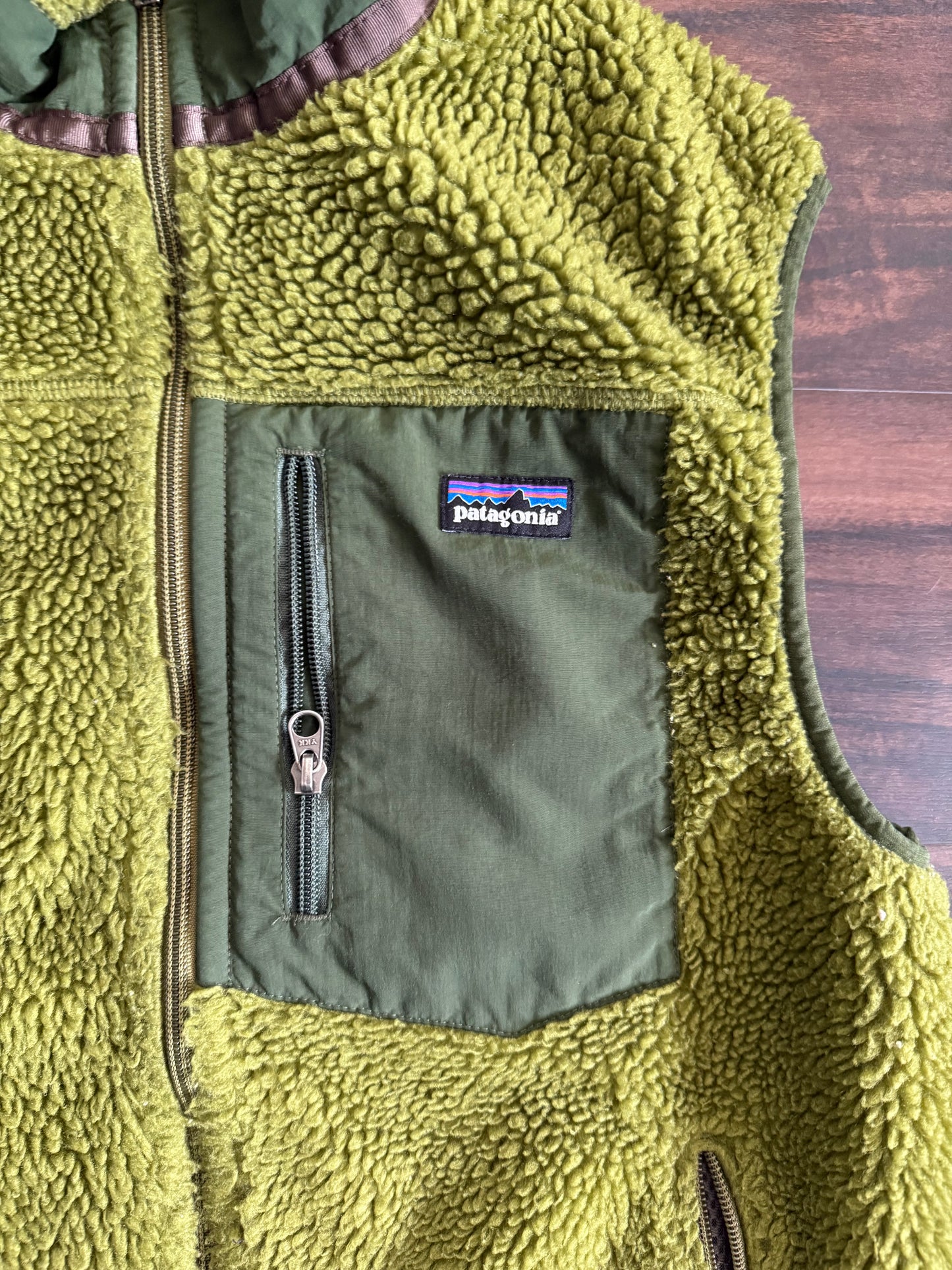 Patagonia Classic Green Retro X Deep Pile Fleece Vest- M