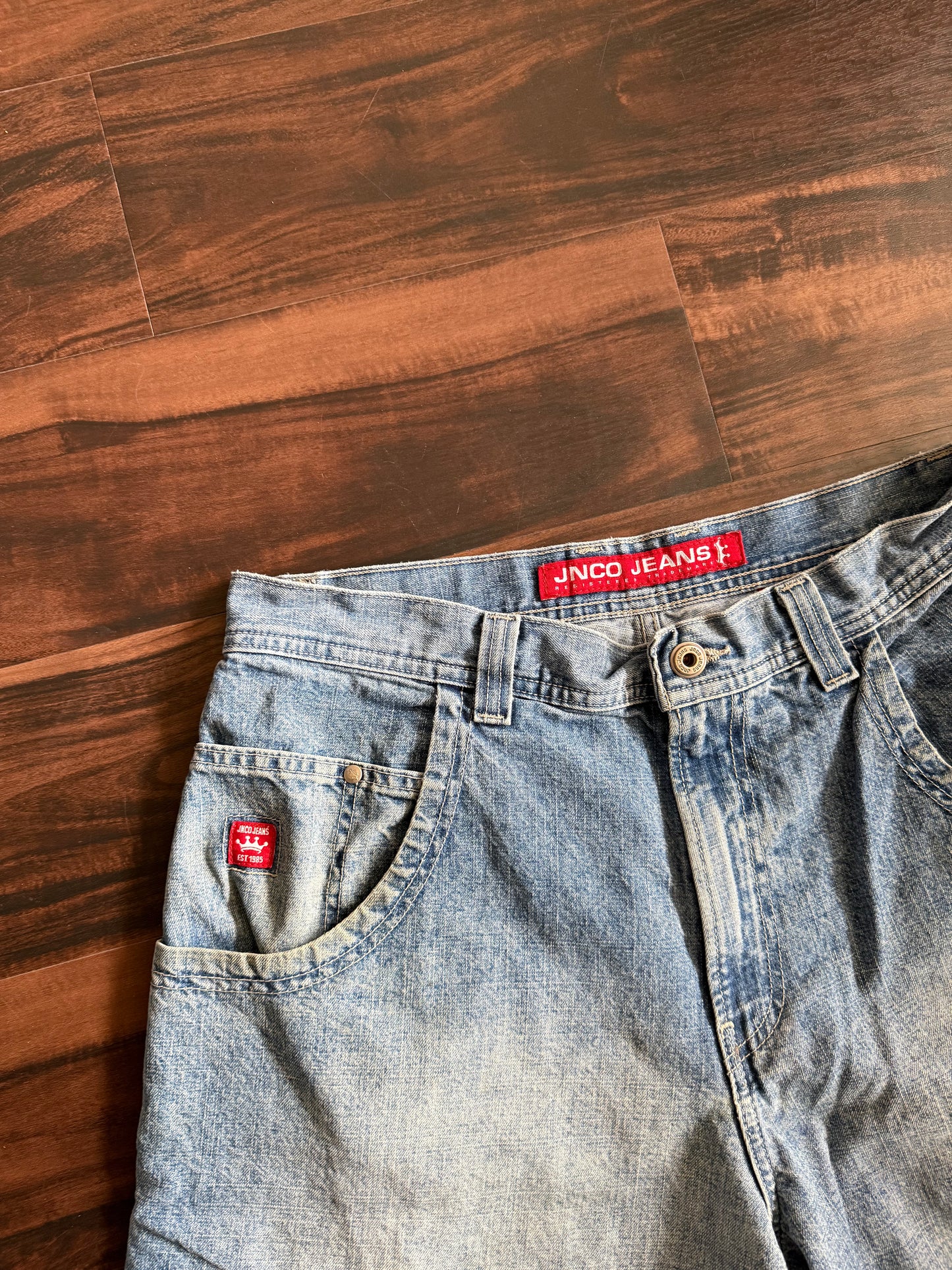 Vintage Y2K JNCO Snake Baggy Streetwear Denim Jean Shorts- 34