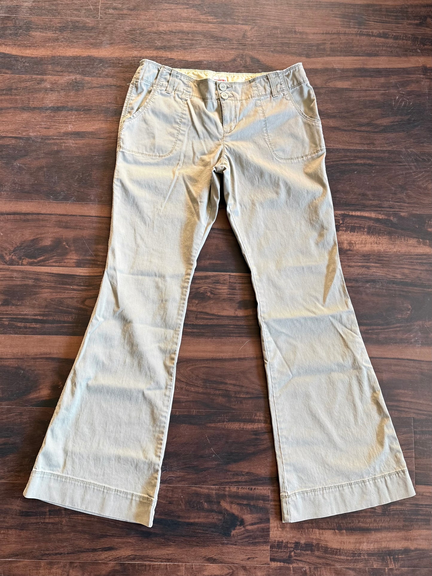 Vintage Y2K Mossimo Tan Flare Canvas Pants- 33x33