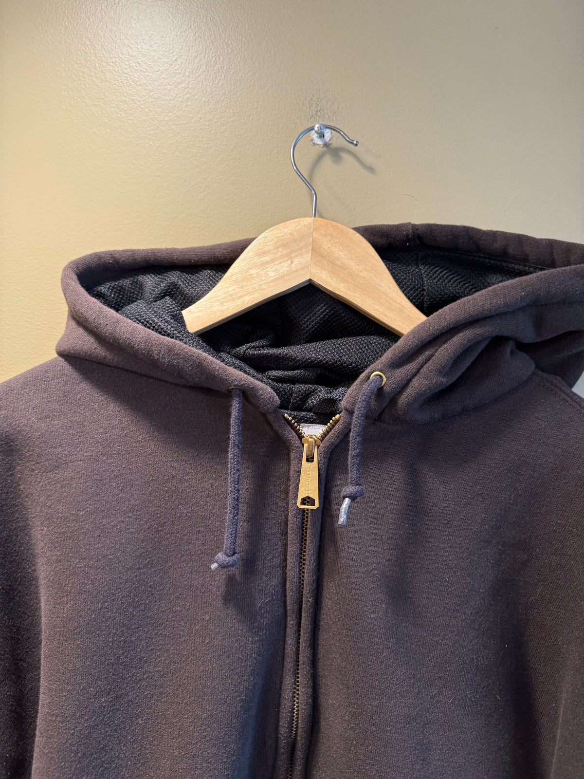 Vintage Carhartt Brown Distressed Zip-Up Hoodie Sweatshirt- XXL