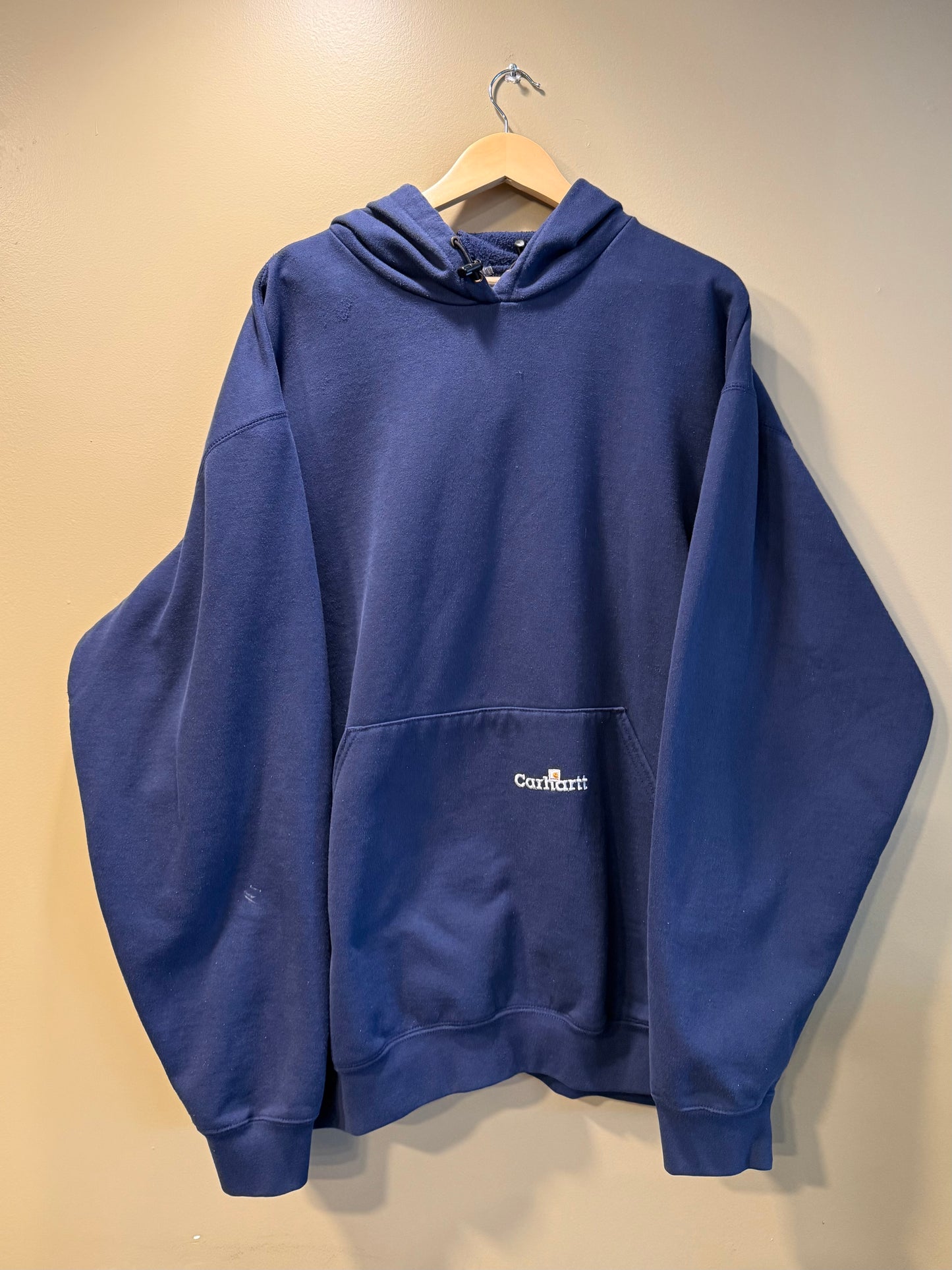 Vintage Carhartt Navy Blue Hoodie Sweatshirt- XXL