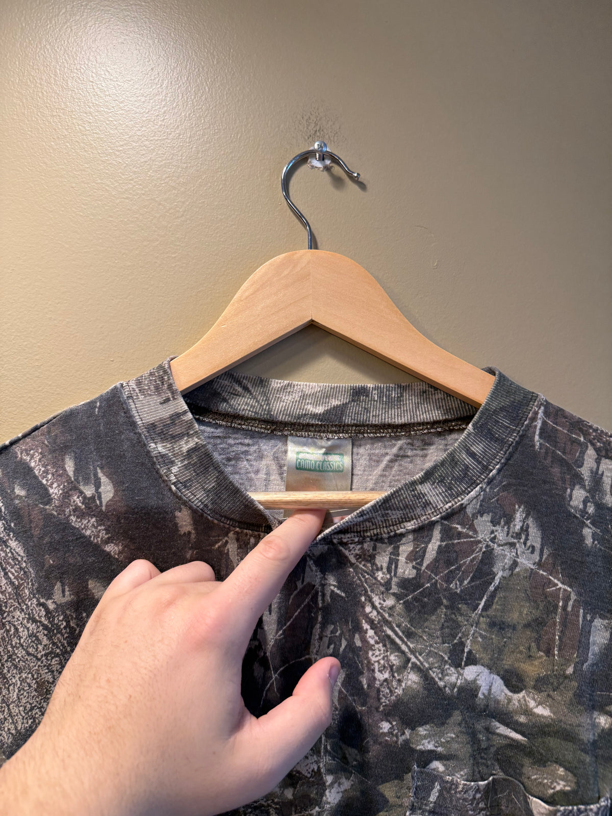 Vintage Mossy Oak Tree Camo Classics Pocket T-Shirt- XL