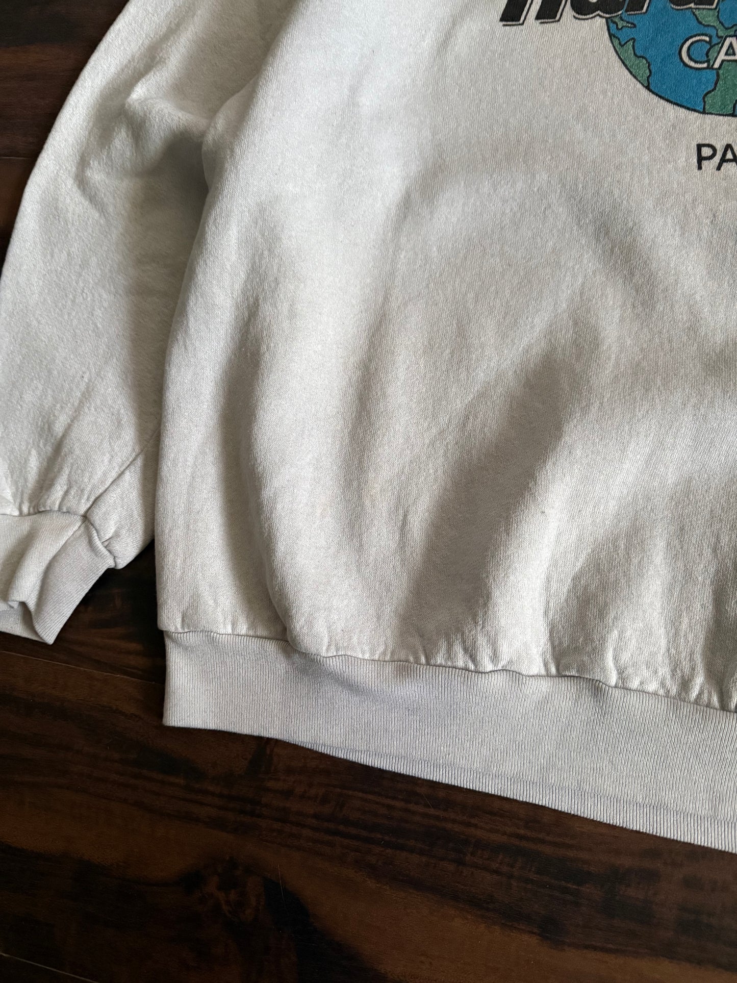 Vintage Hard Rock Cafe Paris Globe Crewneck Sweatshirt- XL