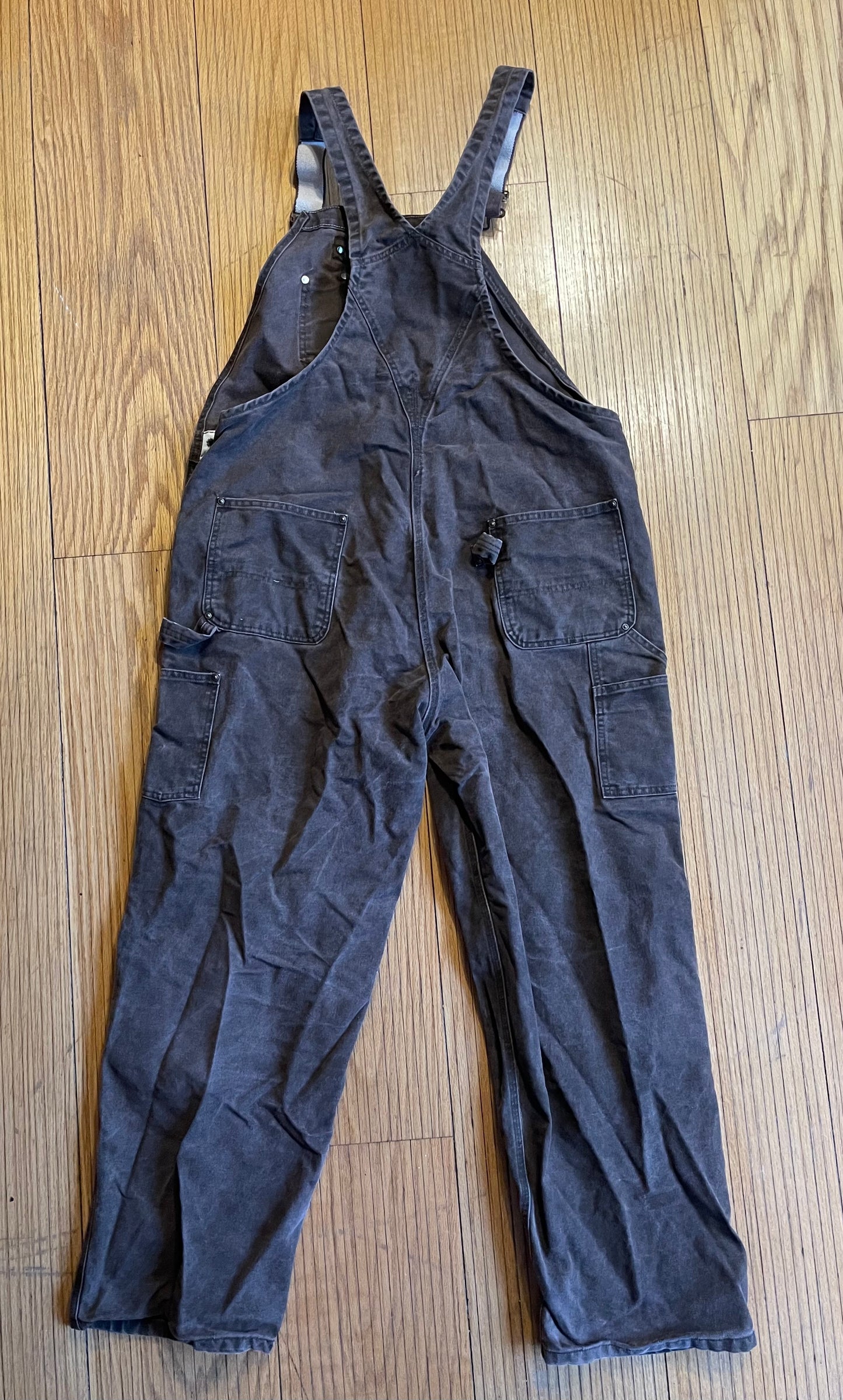 Vintage Carhartt Double Knee Dark Brown Overalls- 44x32