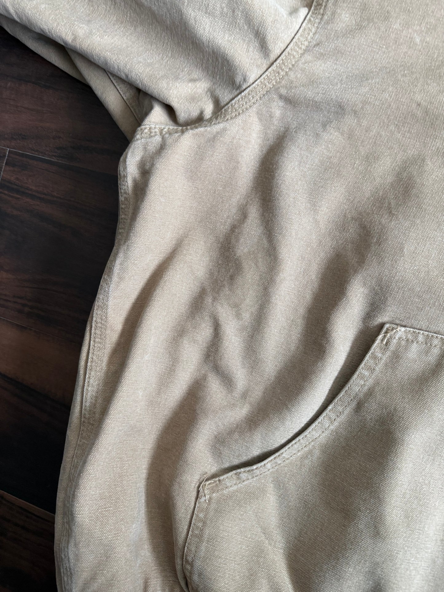 Vintage Carhartt J130 SDL Hooded Tan Canvas Jacket- XL