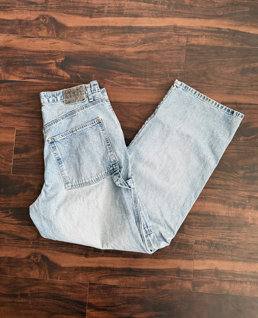 Vintage Levi’s SilverTab Baggy Carpenter Light Wash Denim Jeans- 32x31