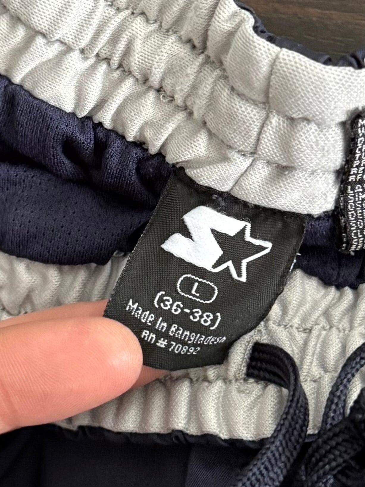 Vintage Starter Navy Blue Striped Joggers- 32x30