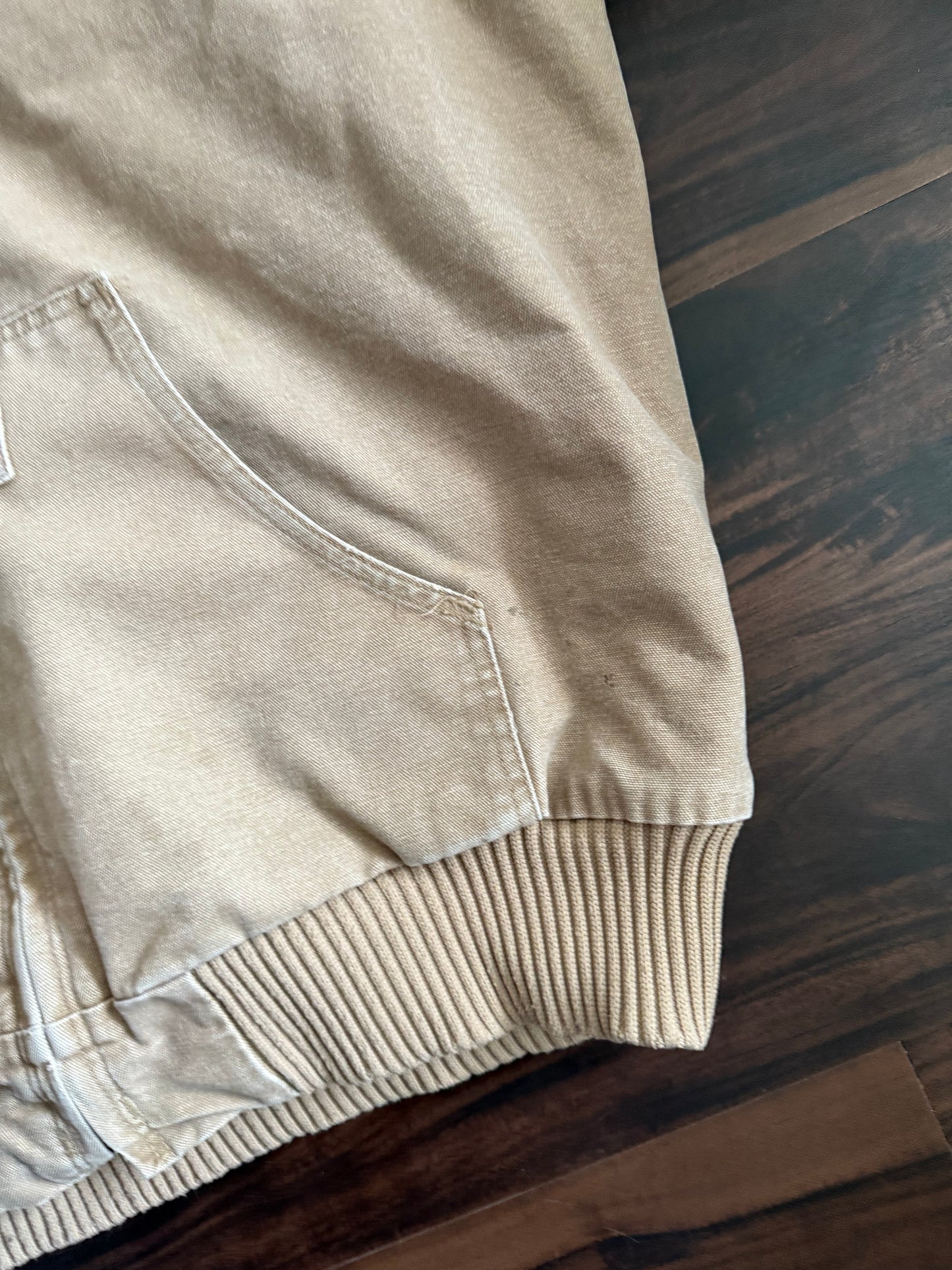 Vintage Carhartt J130 SDL Hooded Tan Canvas Jacket- XL