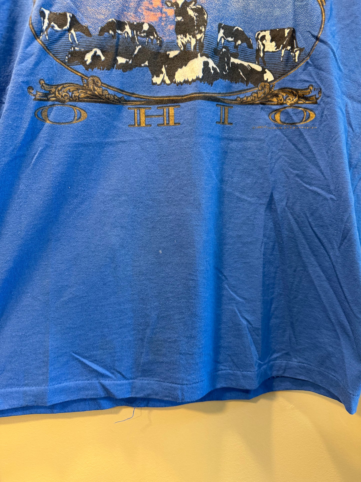 Vintage Dover Ohio Cows Blue T-Shirt- M
