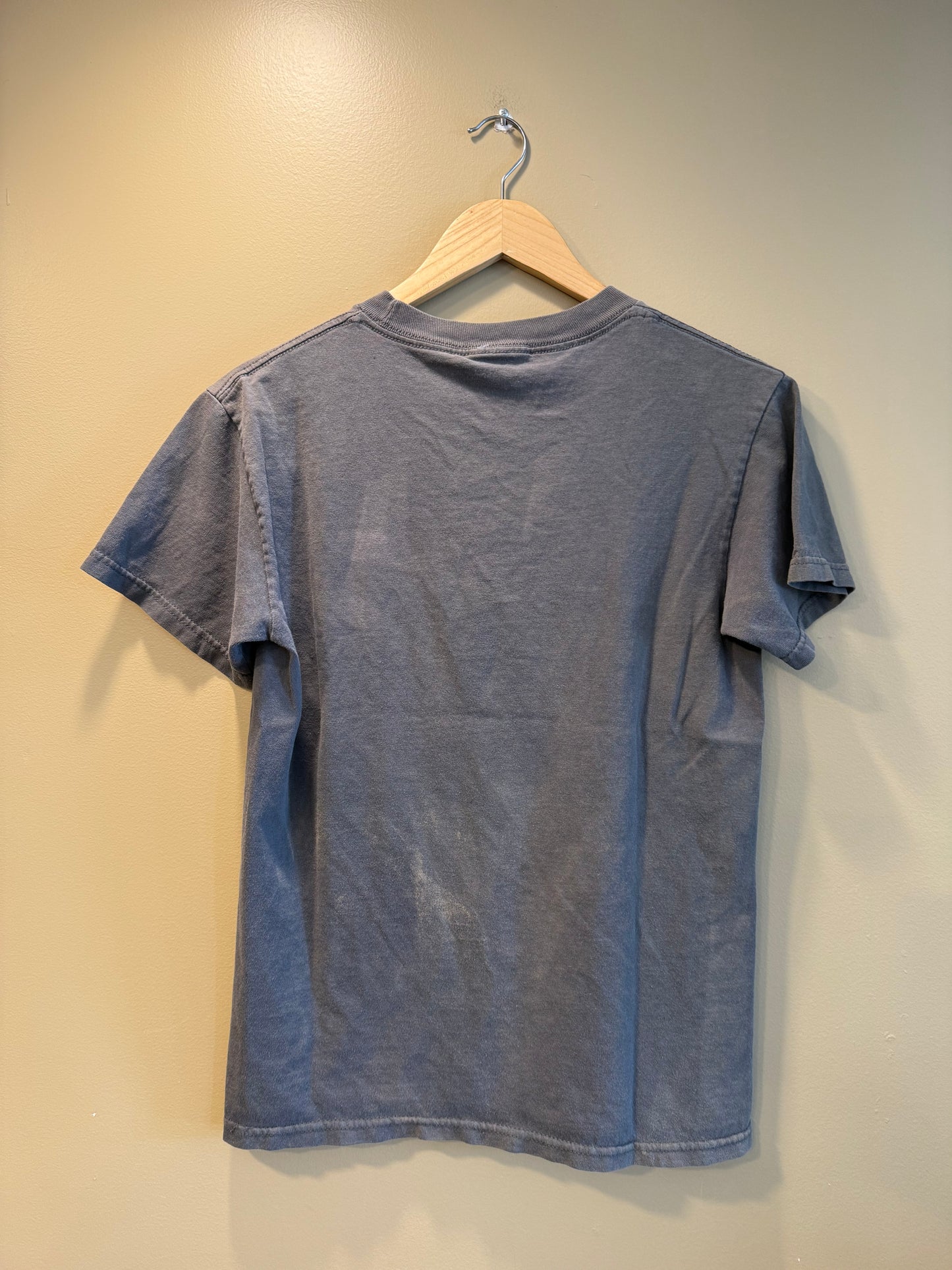 Vintage Y2K Mystery Angel Wings Gray T-Shirt- S