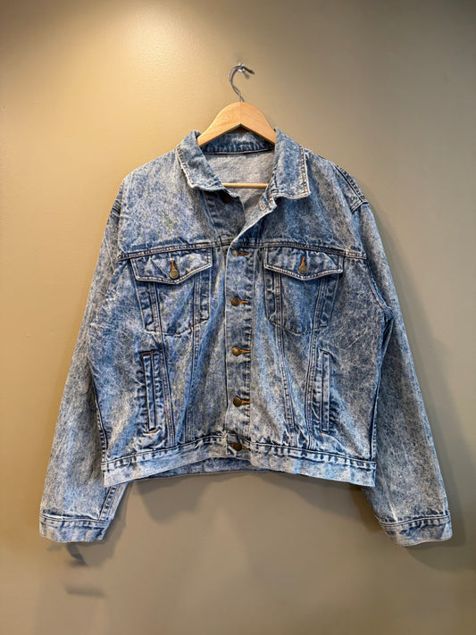 Vintage Cortina Acid Wash Denim Jacket- L