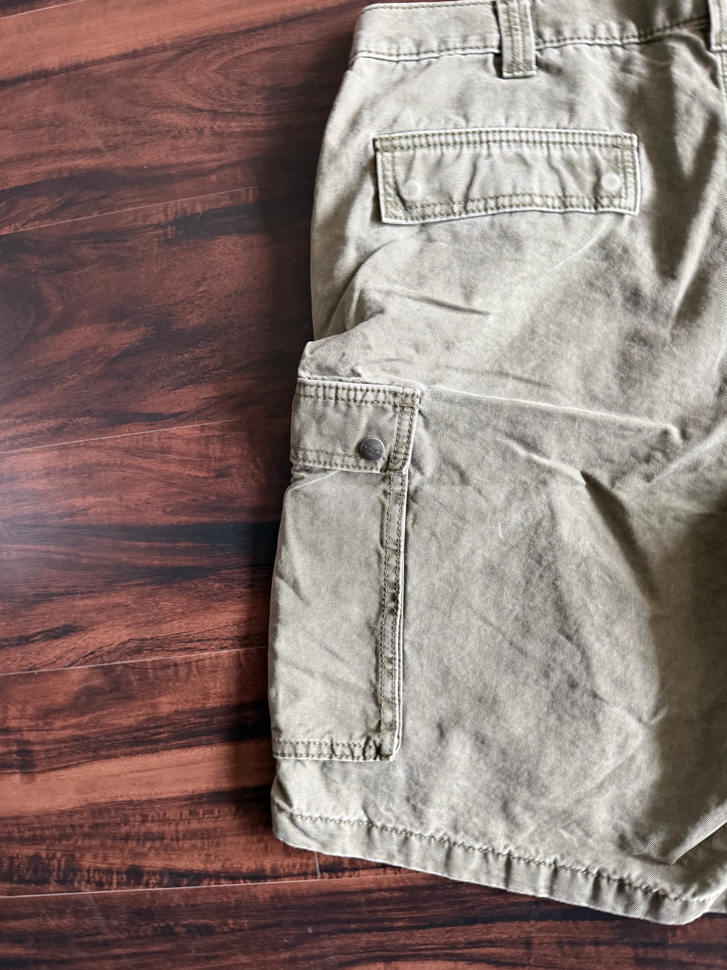 Carhartt Olive Green Relaxed Fit Cargo Shorts- 36