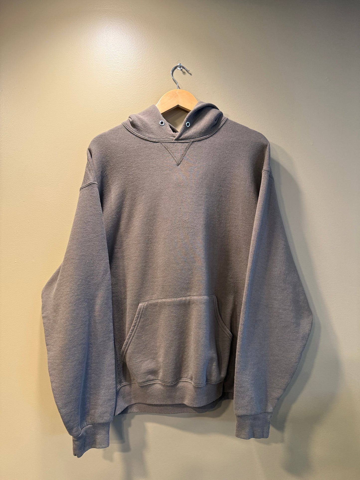 Vintage Russell Athletic Dark Tan Hoodie Sweatshirt- L