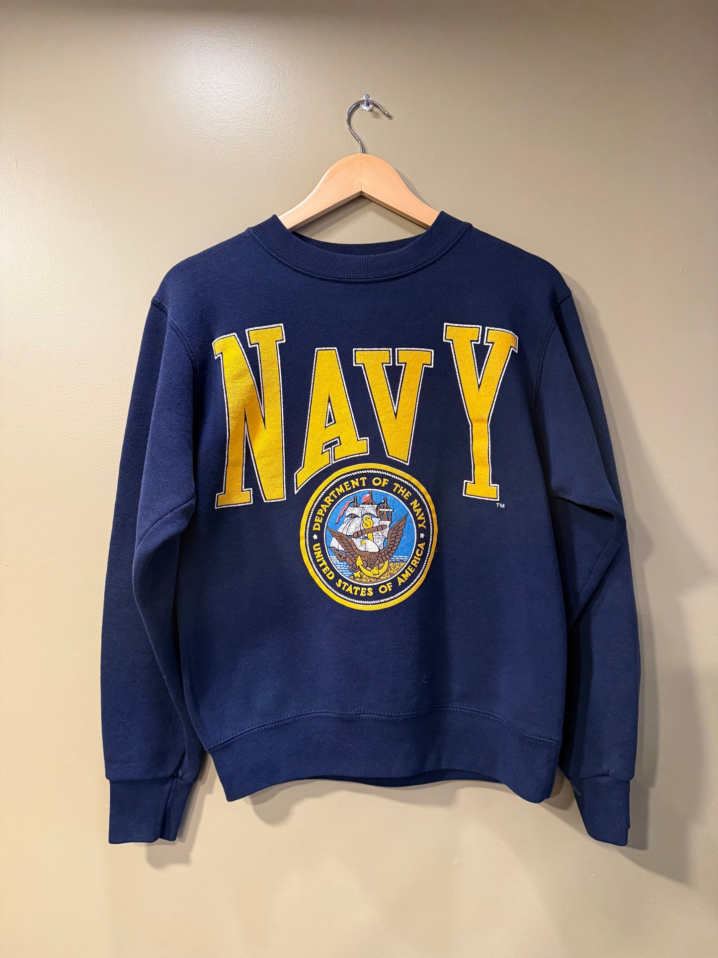Vintage U.S. Navy Blue Crewneck Sweatshirt- S