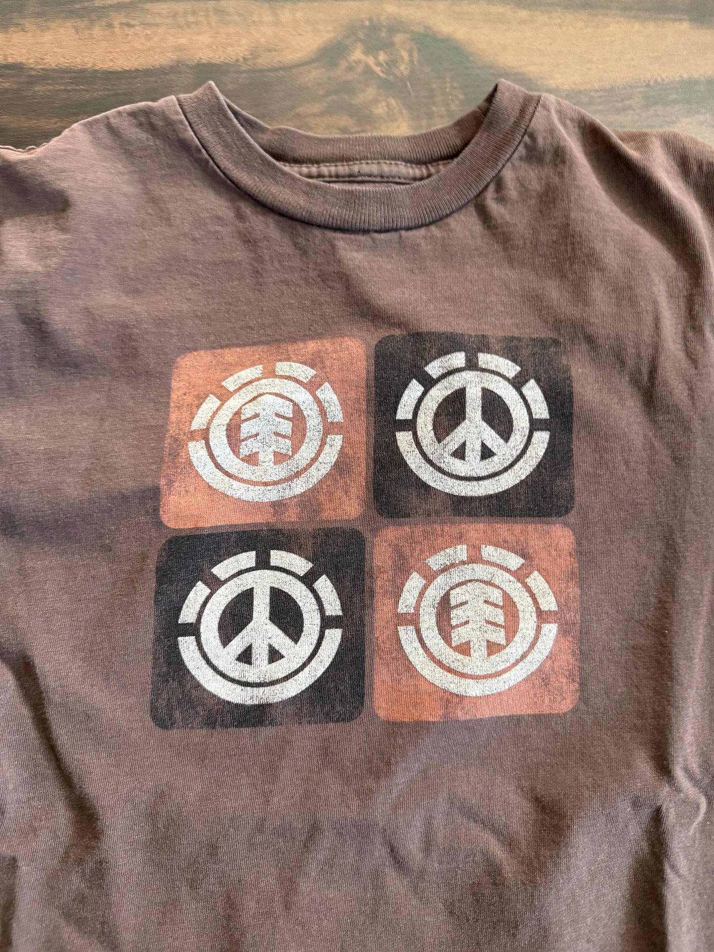 Vintage Element Skateboards Brown Baby Tee T-Shirt- XS