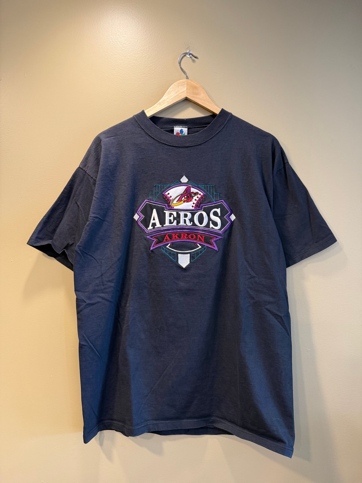 Vintage Akron Aeros Minor League Baseball T-Shirt- L