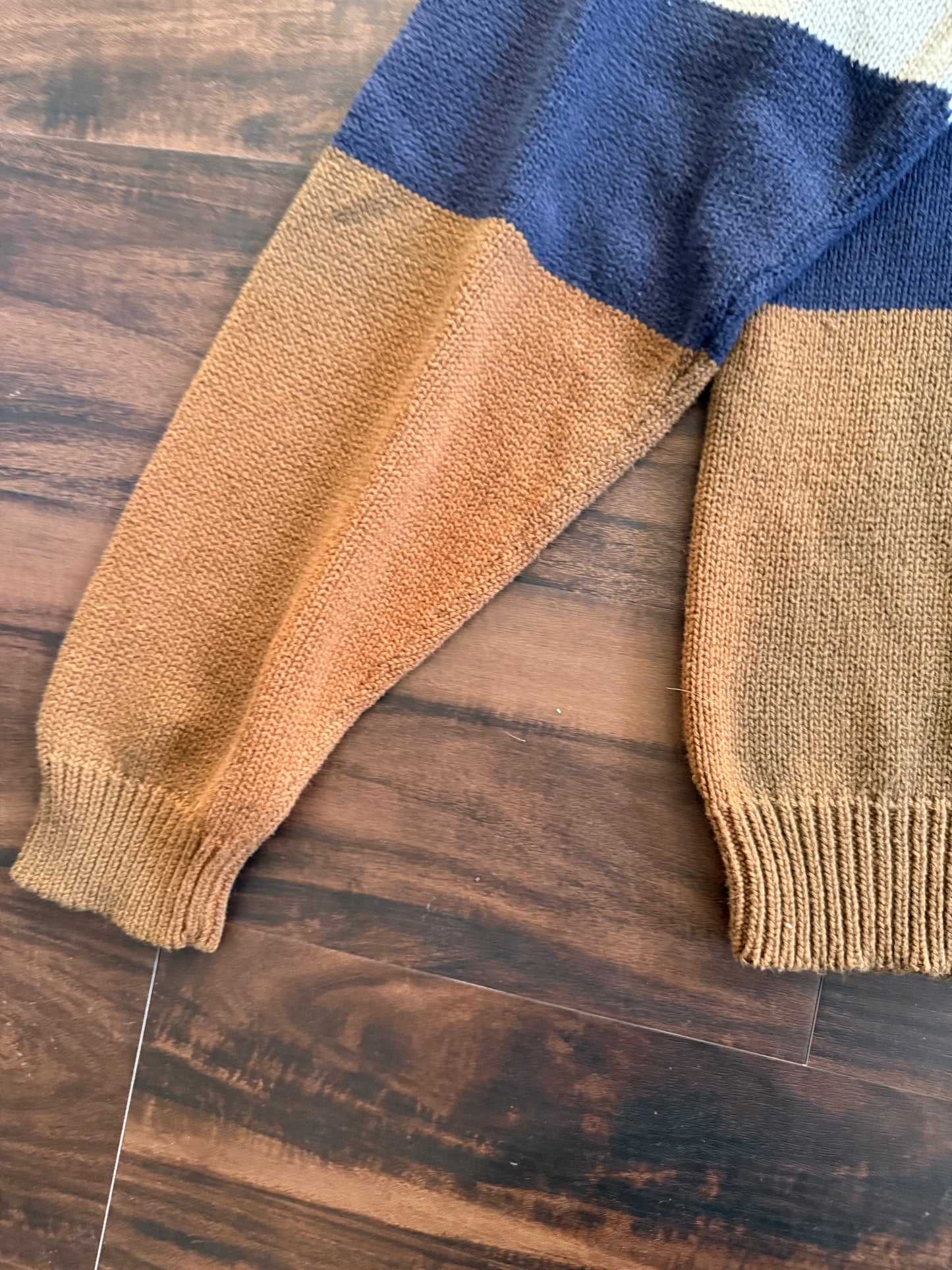 Vintage IZOD Striped Neutral Sweater- XL