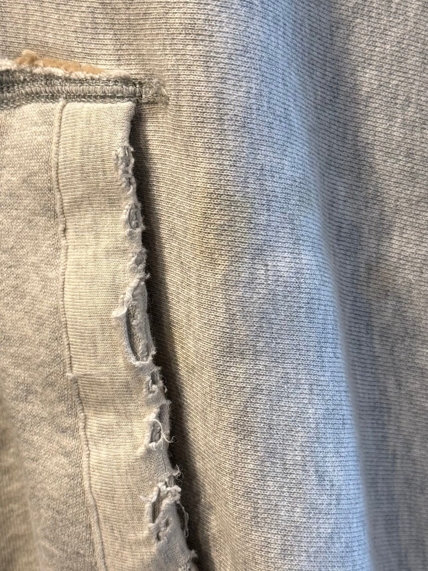 Vintage Abercrombie & Fitch Gray Appliqué Zip-Up Hoodie Sweatshirt- XL