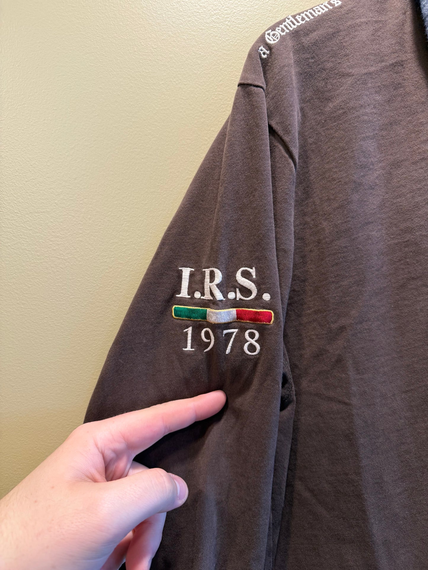 Vintage Brown Italian Rugby Shirt- L