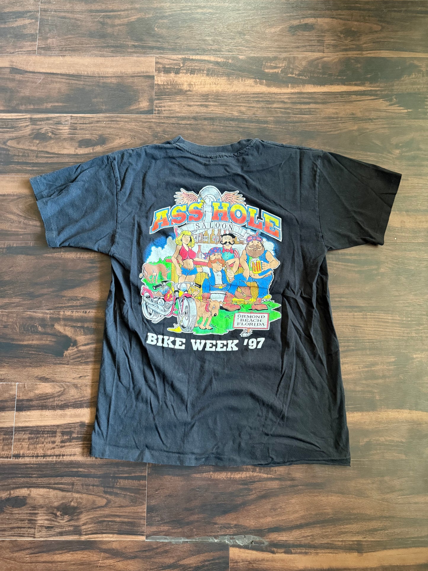 Vintage Ass Hole Saloon Bike Week T-Shirt- M