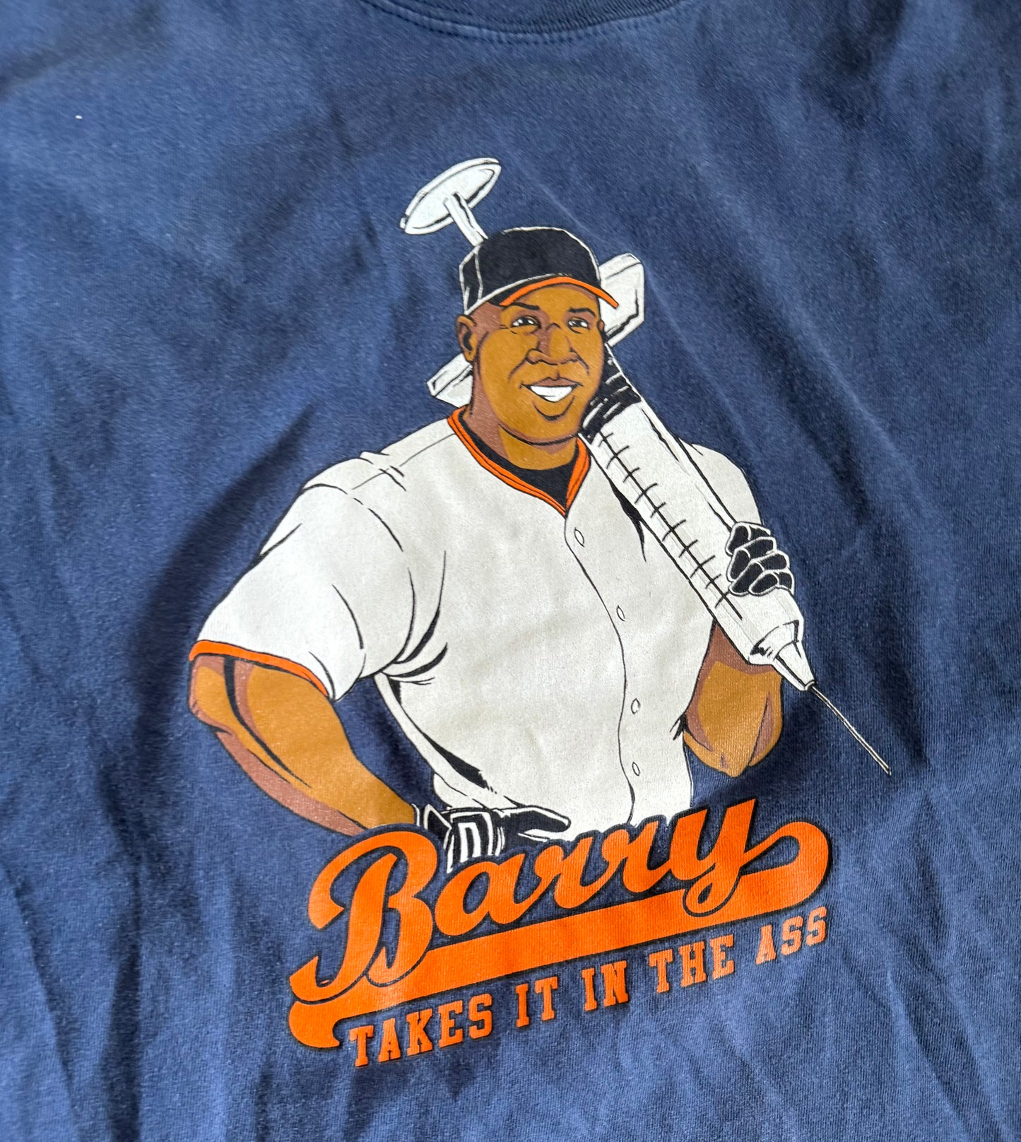 Vintage Barry Bonds Takes It In The Ass Parody T-Shirt- L