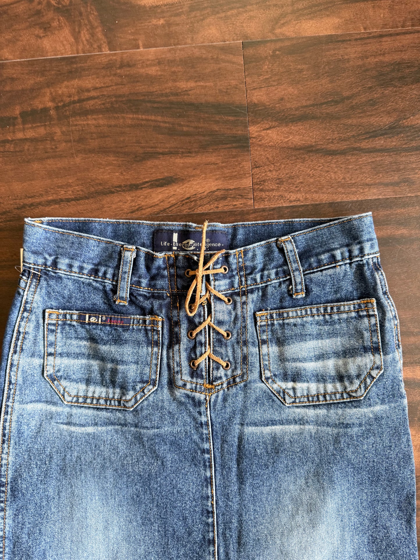 Vintage Y2K L.E.I. Long Denim Skirt- 25