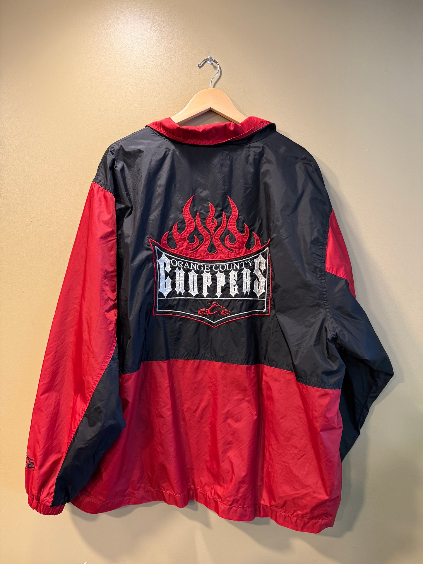 Vintage Orange County Choppers Black & Red Windbreaker Jacket- XXL