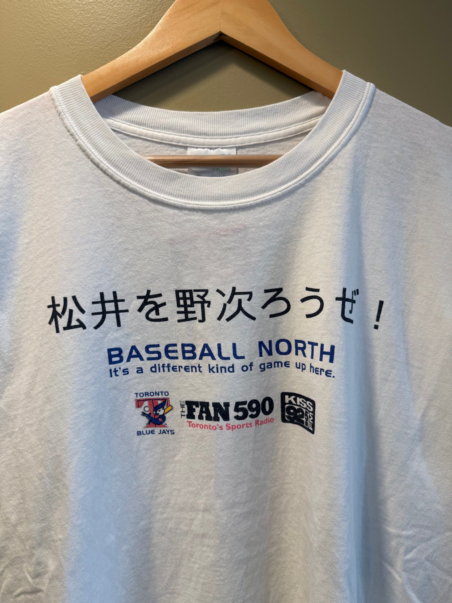 Vintage Toronto Blue Jays Japanese Hideki Matsui Heckling T-Shirt- XL