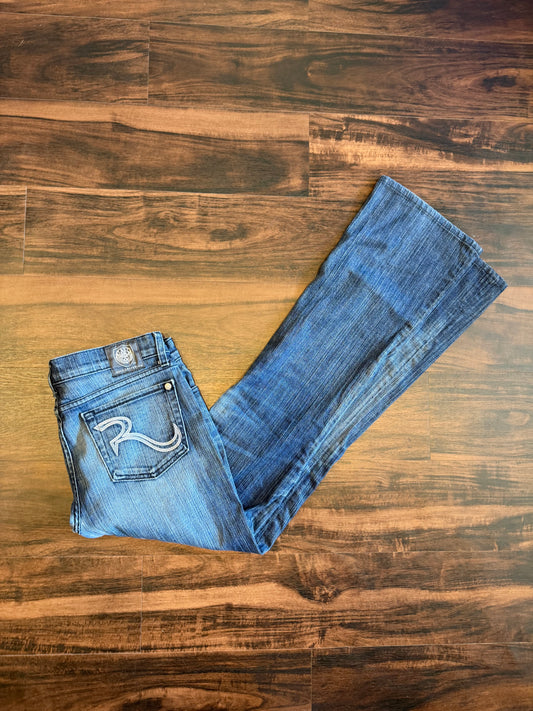 Vintage Rock & Revival Low Rise Boot Cut Denim Jeans- 33x33
