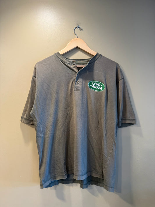Vintage Land Rover Olive Henley T-Shirt - M