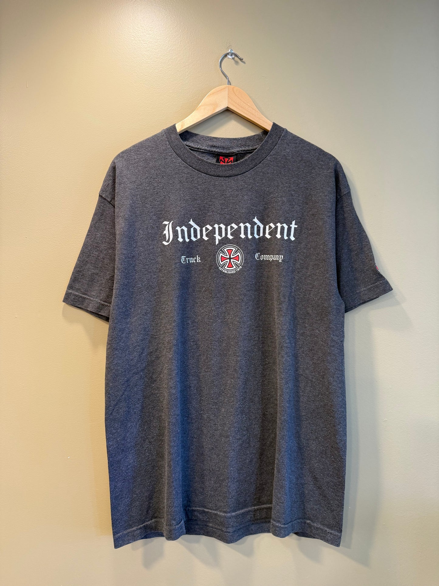 Vintage Y2K Independent Truck Company Dark Heather Gray Skateboarding T-Shirt- L