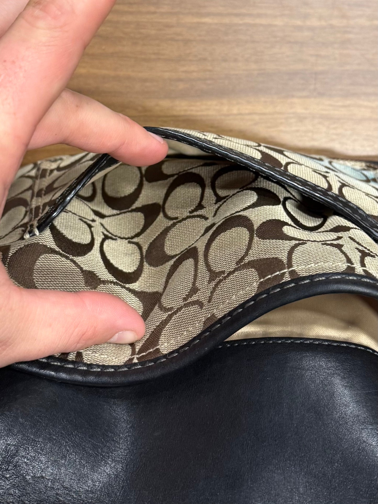 Vintage Coach 11434 Bleecker Signature Buckle Flap Shoulder Bag