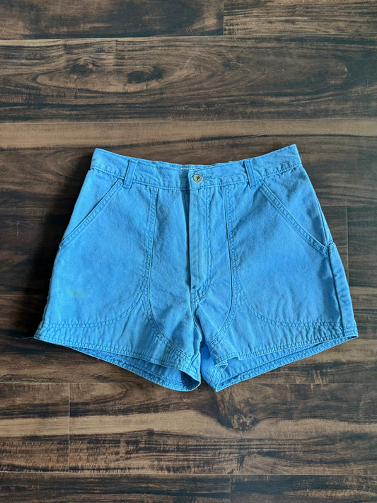 Vintage 70s Patagonia Women’s Blue Stand-Up Shorts- 28