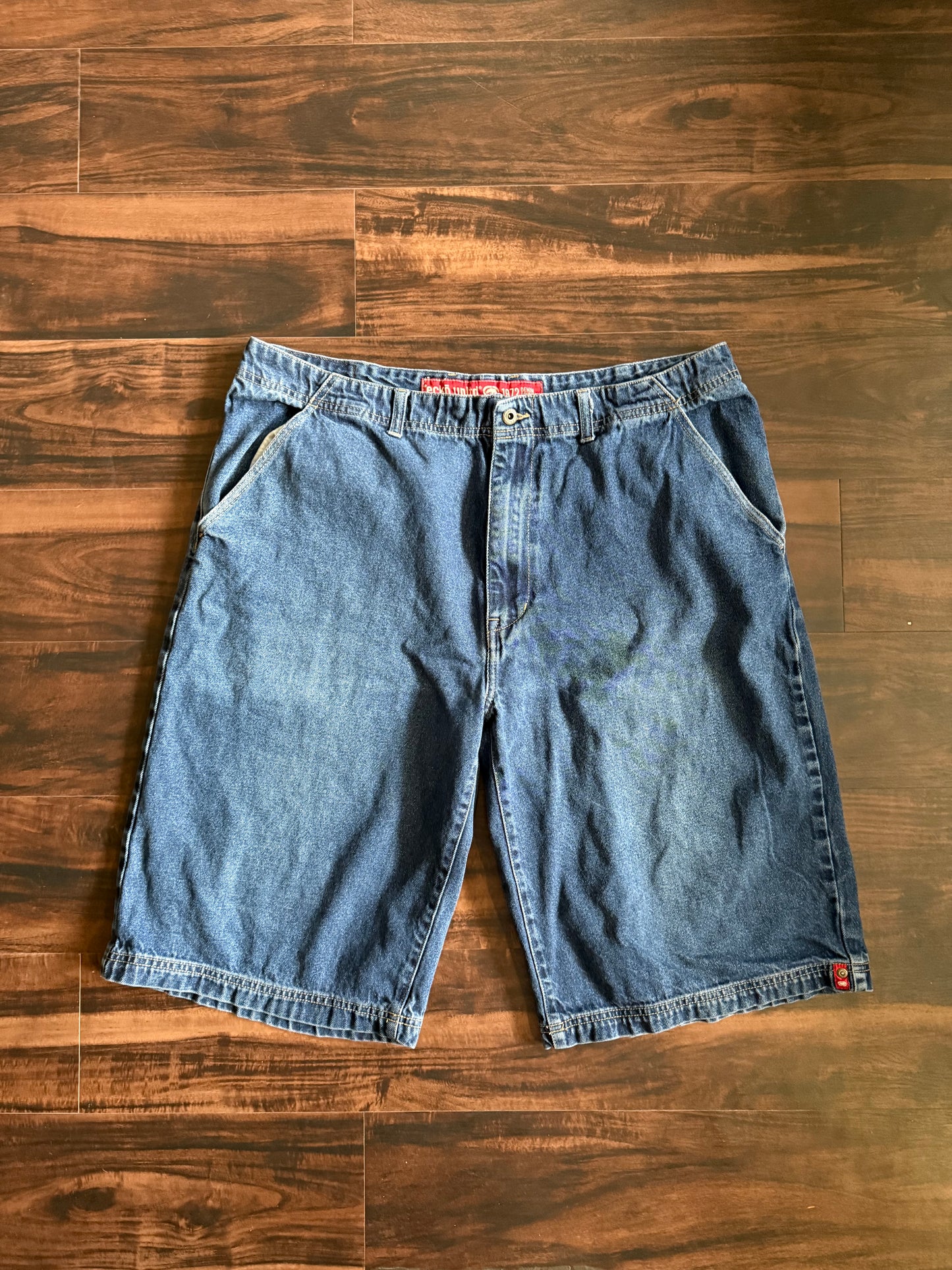Vintgae Y2K Ecko Dark Wash Denim Shorts- 38