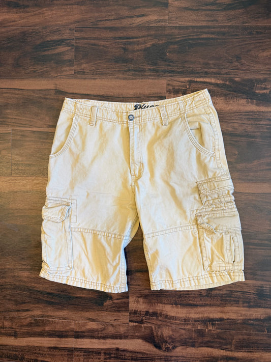 Vintage Plugg Tan Cargo Shorts- 34