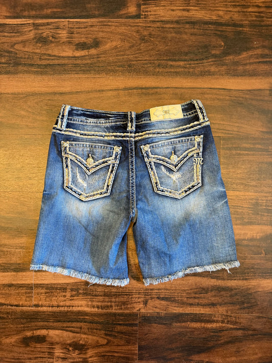 Vintage Miss Me Embellished Dark Wash Denim Jean Shorts- 30