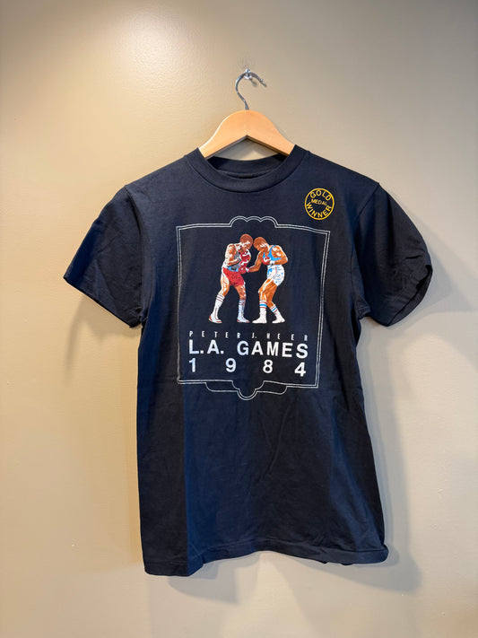 Vintage 1984 Los Angeles Olympics Boxing T-Shirt- S