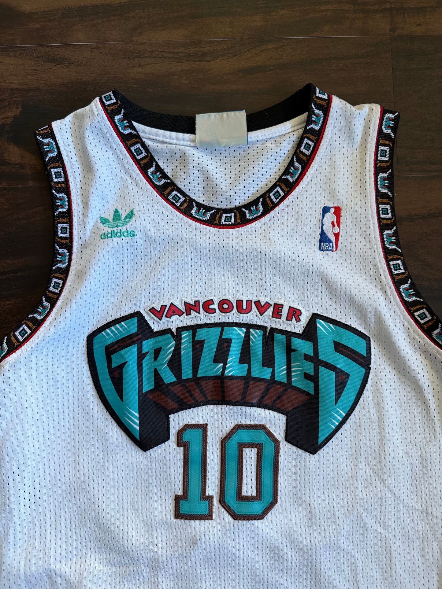 Hardwood Classics Vancouver Grizzlies Mike Bibby White NBA Jersey- S