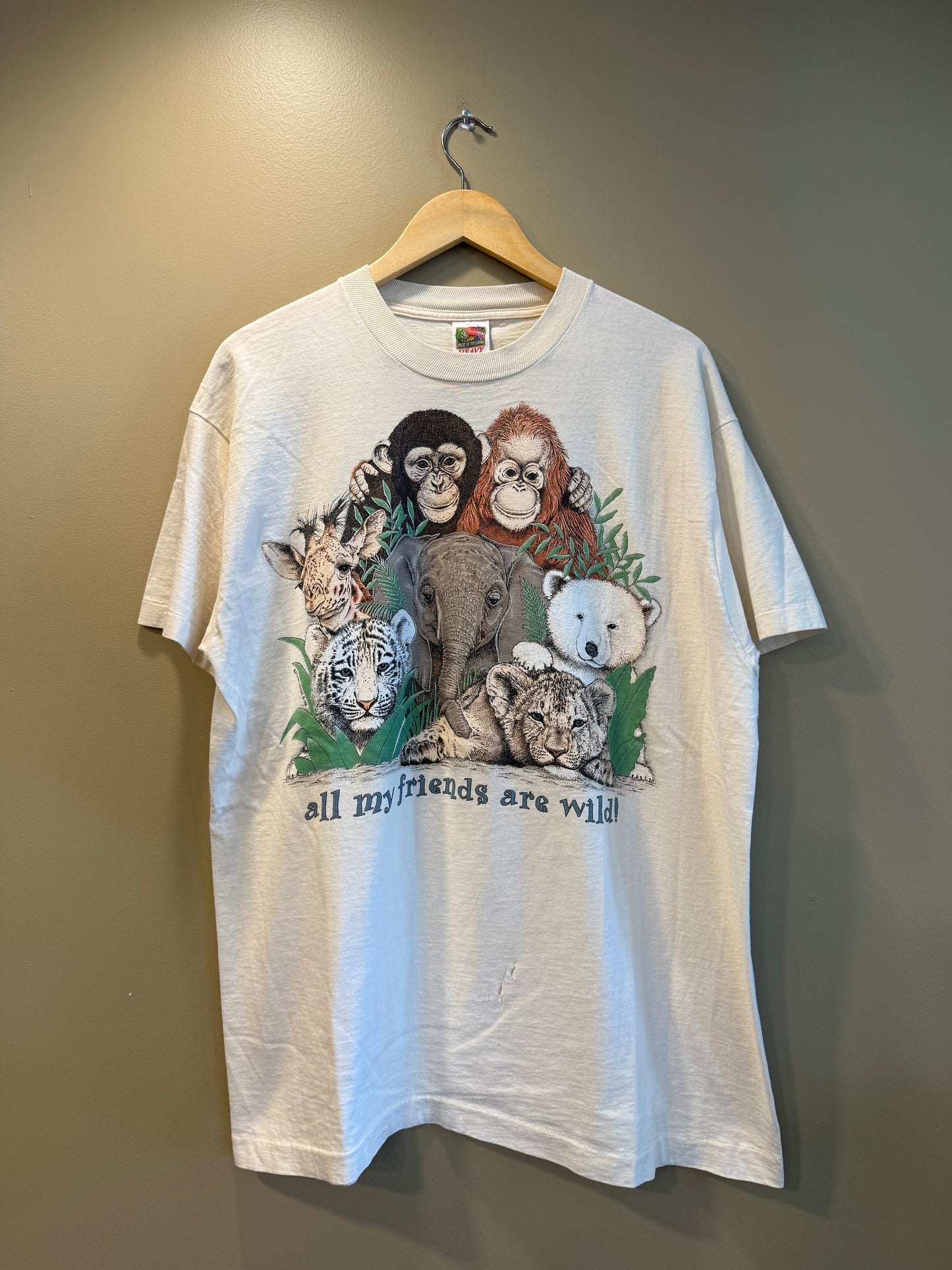 Vintage All My Friends Are Wild Nature T-Shirt- XL