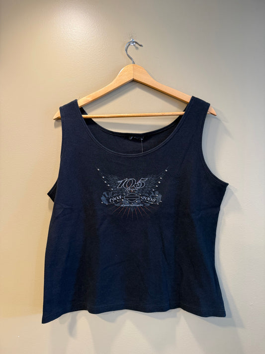 Vintage Harley Davidson Rhinestone Tank Top- XL