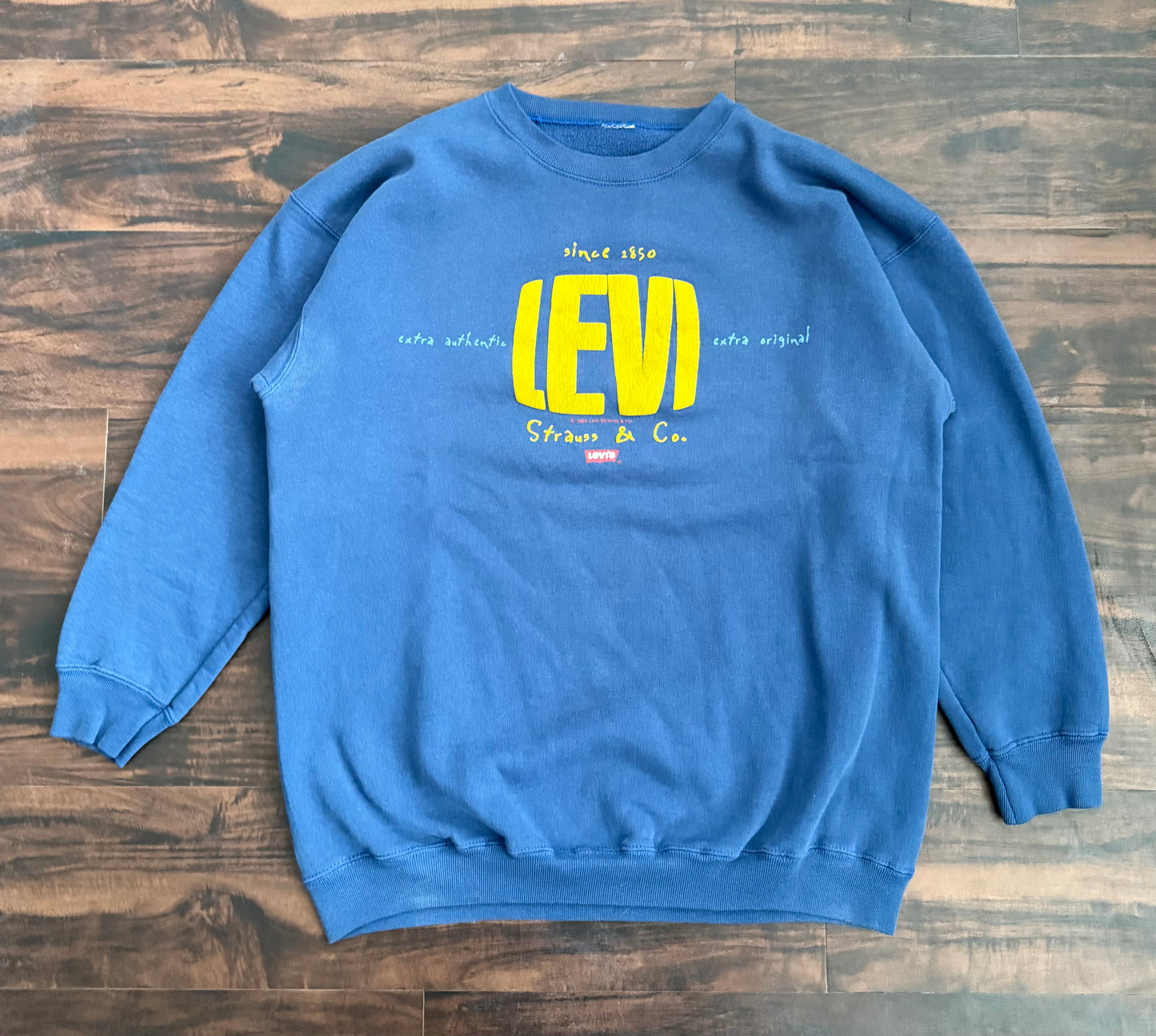Vintage Levi Strauss Blue Crewneck Sweatshirt- L