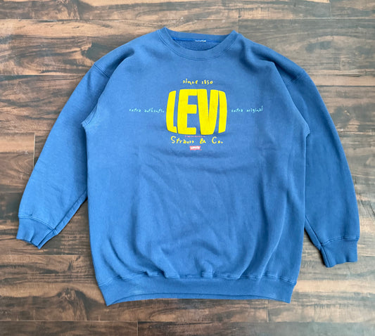 Vintage Levi Strauss Blue Crewneck Sweatshirt- L