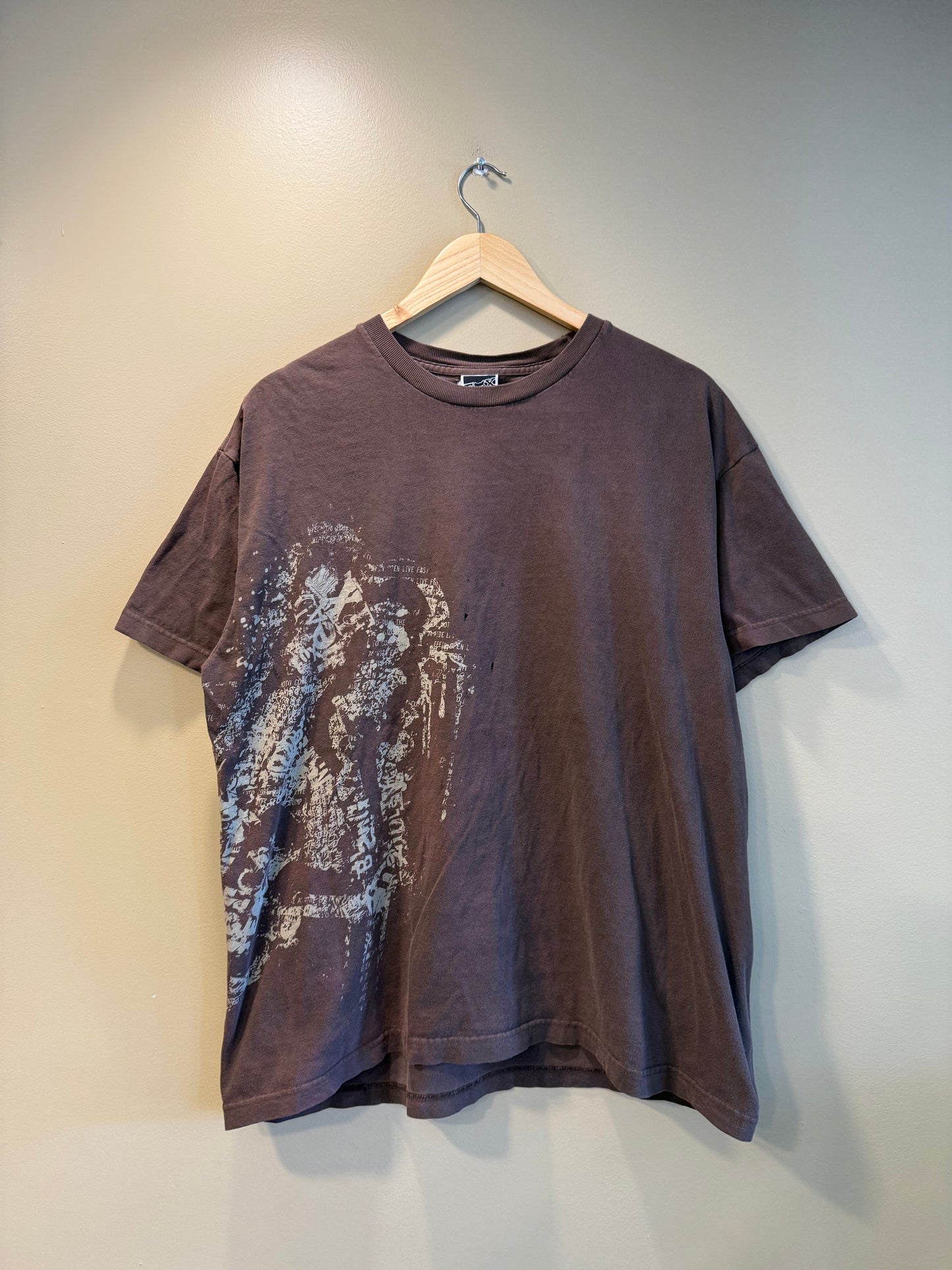 Vintage Y2K Fox Racing Brown T-Shirt- XL