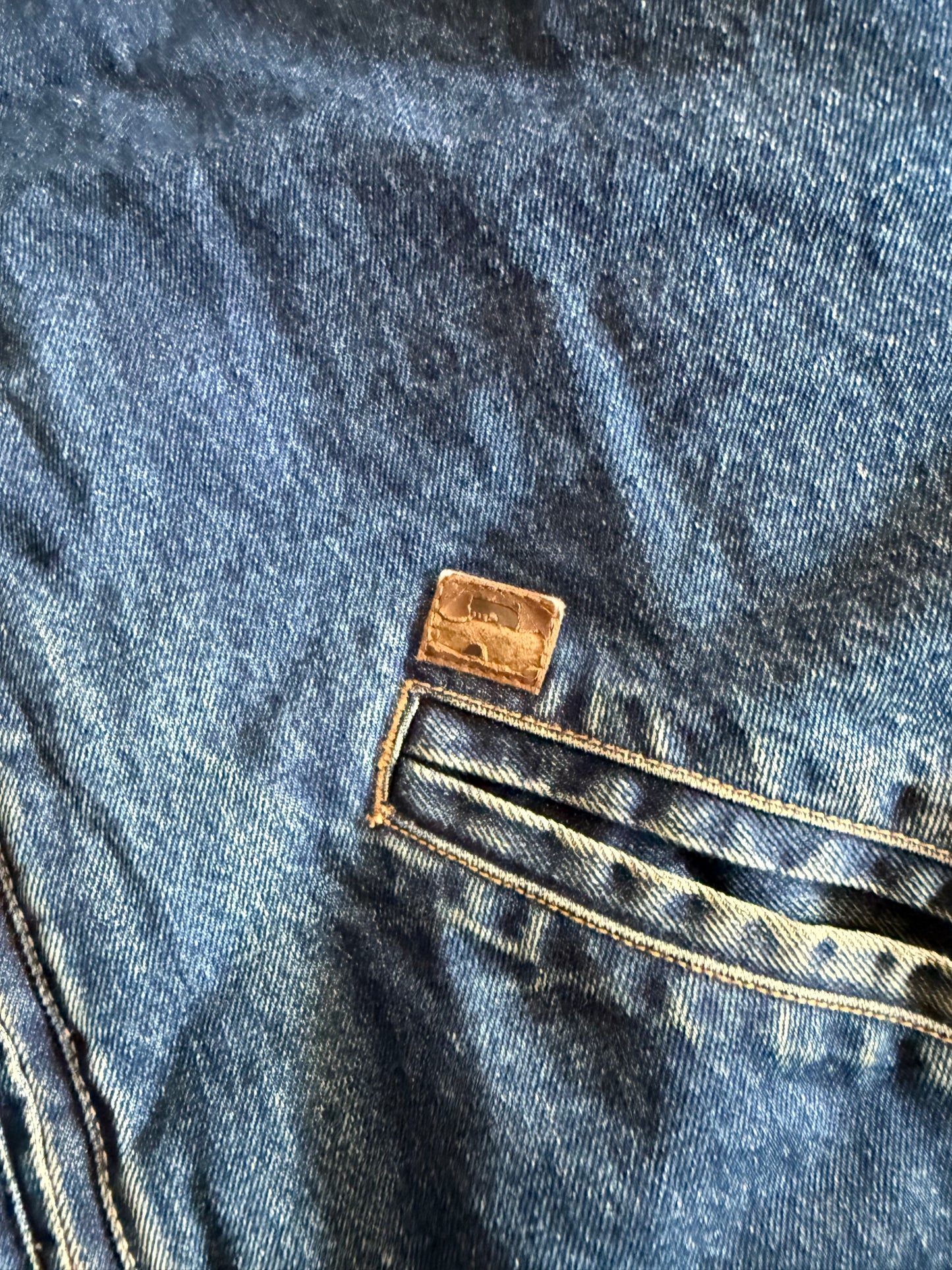 Vintage Wrangler Riggs Workwear Denim Hooded Jacket- XL