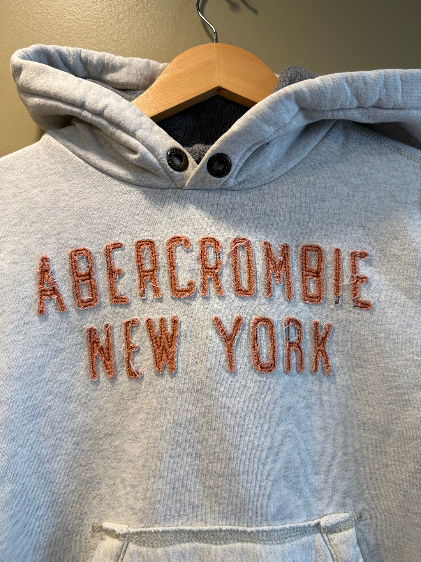 Vintage Y2K Abercrombie & Fitch Gray Hoodie Sweatshirt- S