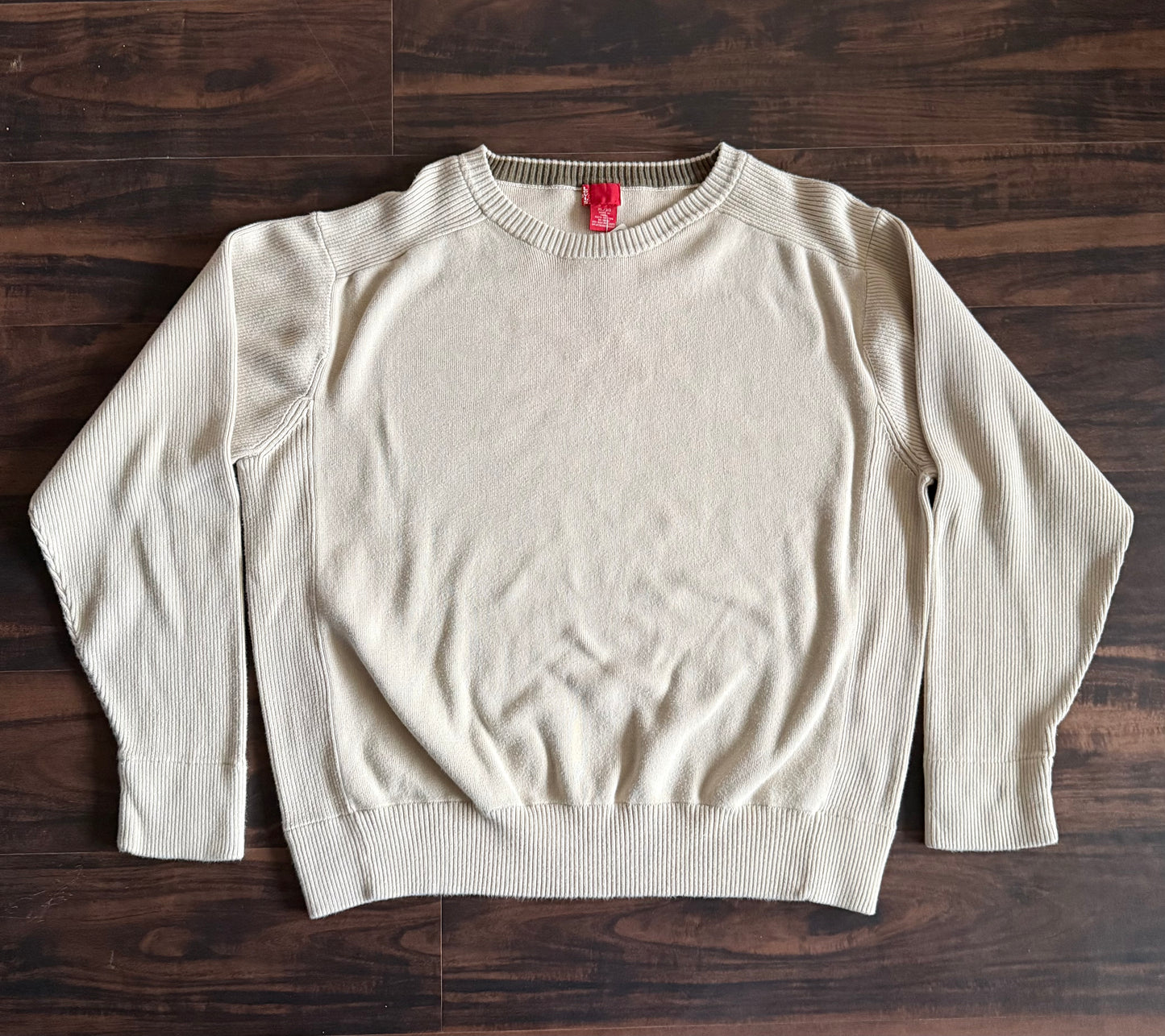 Vintage Levi’s Cream White Cotton Sweater- XL